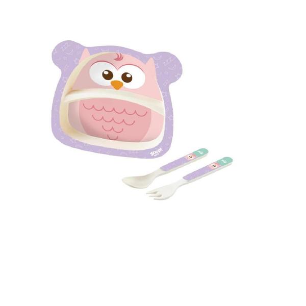 Kit Alimentação Baby 3 Peças Coruja - Zoop Toys Imagem de Kit Alimentação Baby 3 Peças Coruja - Zoop Toys