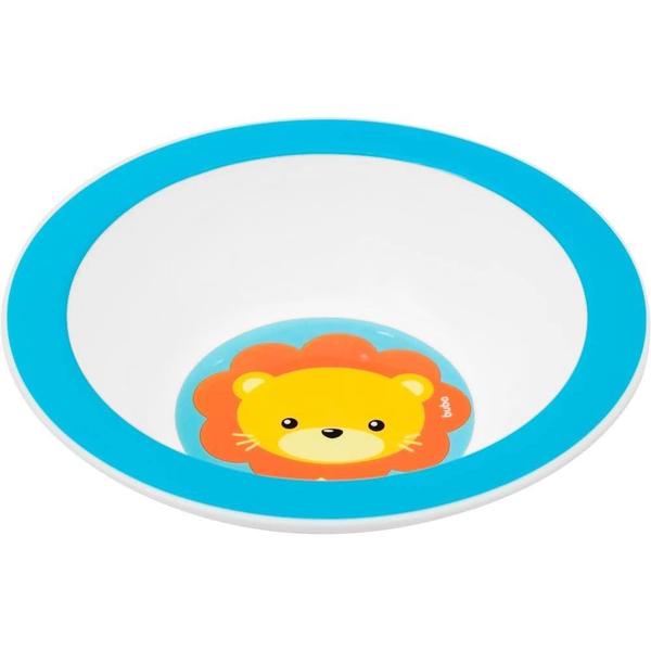 Imagem de Kit Alimentação Bowl Pratinho Infantil e Talheres de Bebês de Leãozinho Buba