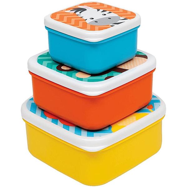 Kit Alimentação Buba 3 Potinhos Animal Fun Amarelo Imagem de Kit Alimentação Buba 3 Potinhos Animal Fun Amarelo