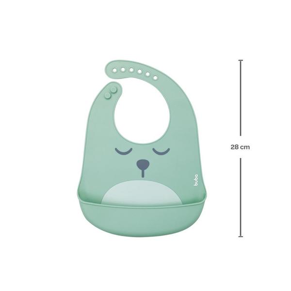Kit alimentacao colher silicone e bambu e babador introdução alimentar infantil bebe versátil - Buba Imagem de Kit alimentacao colher silicone e bambu e babador introdução alimentar infantil bebe versátil