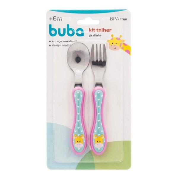 Kit Alimentação de Bebes Girafinha com 6 Peças Buba Original Imagem de Kit Alimentação de Bebes Girafinha com 6 Peças Buba Original