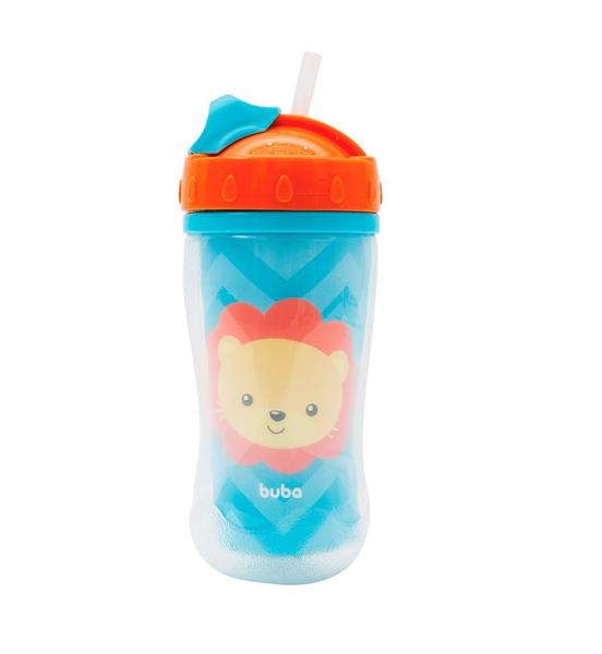 Imagem de Kit Alimentação Infantil 2 Peças Pratinho e Copo Parade Dupla 320ml Animal Fun Leão Buba