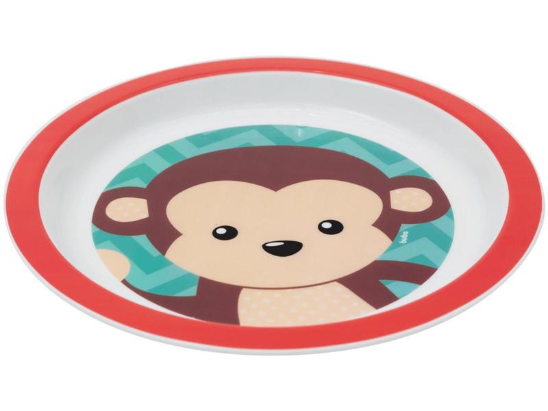 Imagem de Kit Alimentação Infantil 3 Peças Buba Animal Fun - Macaco