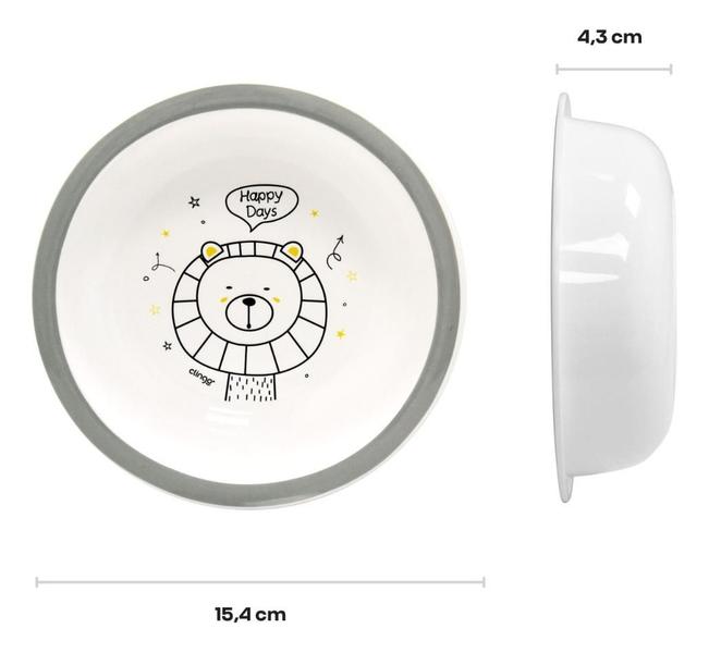 Imagem de Kit Alimentação Infantil Com Prato Raso E Tigela Bowl Bebê Estampado Vai ao Microondas