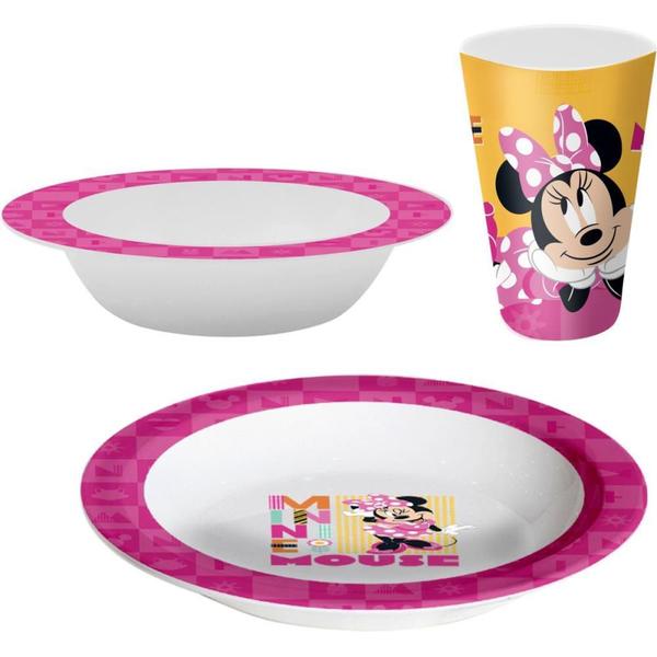 Kit Alimentação Minnie Prato, BOWL e Copo - Yangzi Imagem de Kit Alimentação Minnie Prato, BOWL e Copo