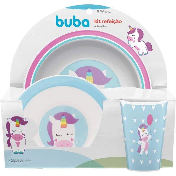 Imagem de Kit Alimentação Prato BOWL Copo Infantil Bebe Divertido Animal FUN