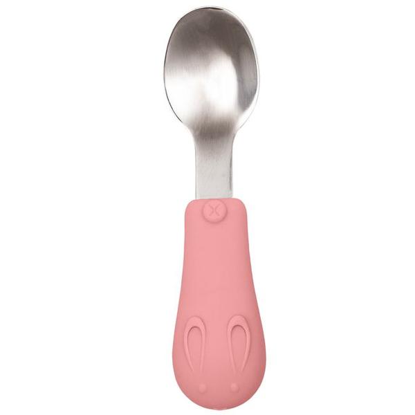 Imagem de Kit Alimentação Talheres Infantil Cabo Em Silicone Bebê Buba