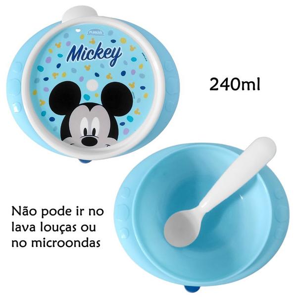 Imagem de Kit Alimentação Tigela Colher e Copo de Treinamento do Mickey
