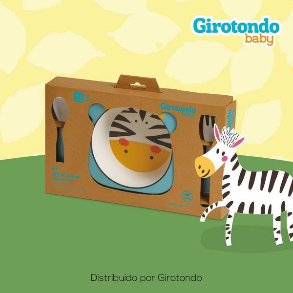 Kit Alimentação Zebra Eco 3 Peças - Girotondo Imagem de Kit Alimentação Zebra Eco 3 Peças - Girotondo