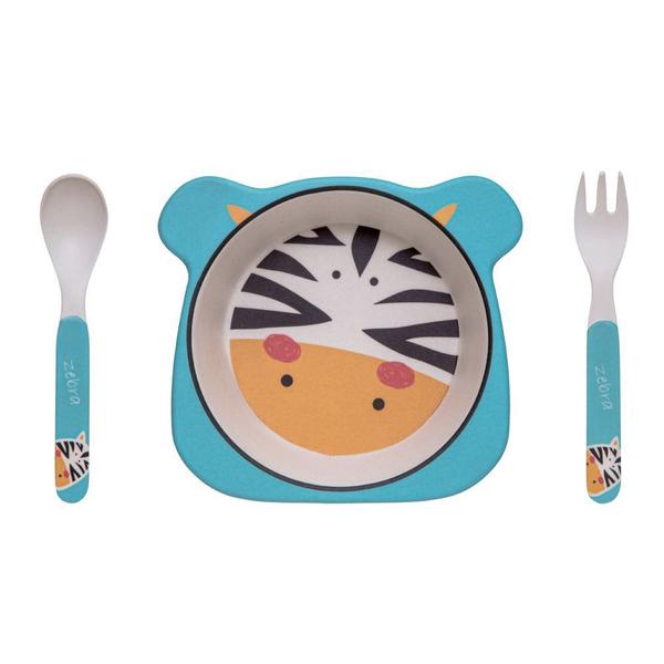 Kit Alimentação Zebra Eco 3 Peças - Girotondo Imagem de Kit Alimentação Zebra Eco 3 Peças - Girotondo