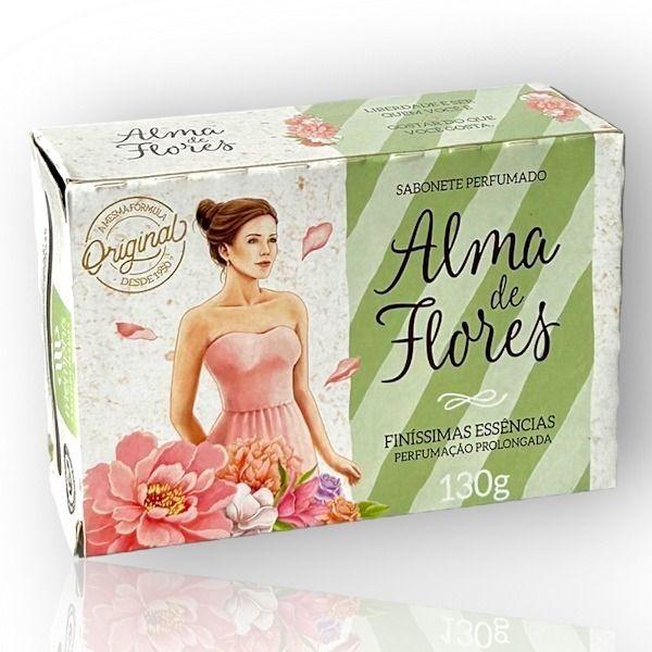 Imagem de Kit Alma de Flores Clássico: 1 Sabonete e 8 Desodorantes Spray com Fragrância Floral