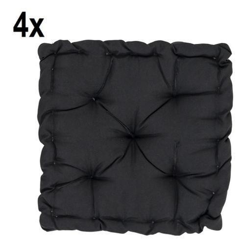 Imagem de Kit Almofada Futon Oxford 40X40Cm 4 Unidades - Preto