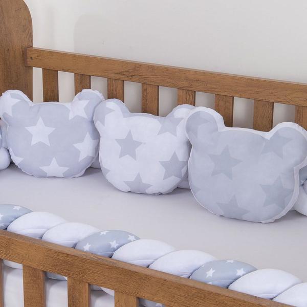 Imagem de Kit Almofadas Decorativas Infantil Urso Cinza 3 Peças