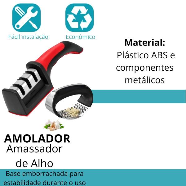 Imagem de KIT Amassador Compacto + Afiador Elegante Multiuso