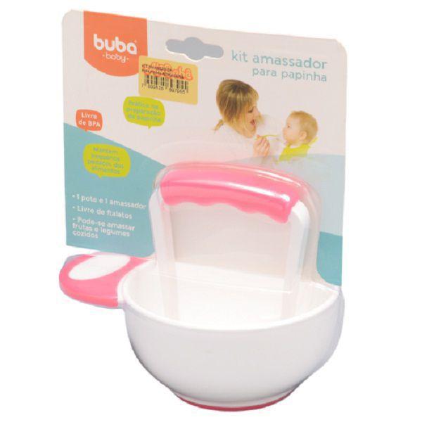 Imagem de Kit Amassador Para Papinha Para Bebê Rosa 9795 Buba