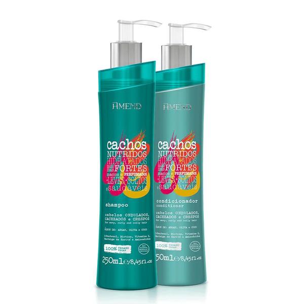 Imagem de Kit amend cachos shampoo 250ml e condicionador 250ml