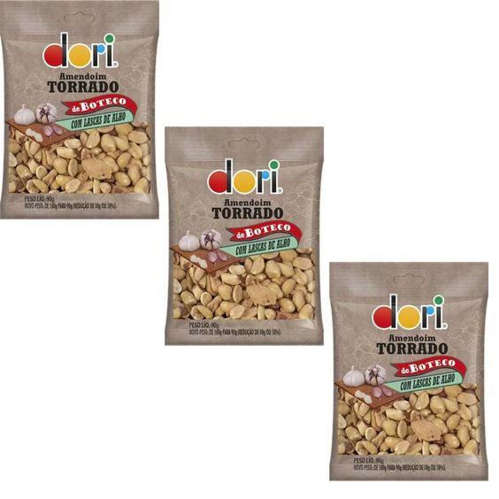 Kit Amendoim Boteco Lascas de Cebola Dori 3 Unidades 90g Imagem de Kit Amendoim Boteco Lascas de Cebola Dori 3 Unidades 90g