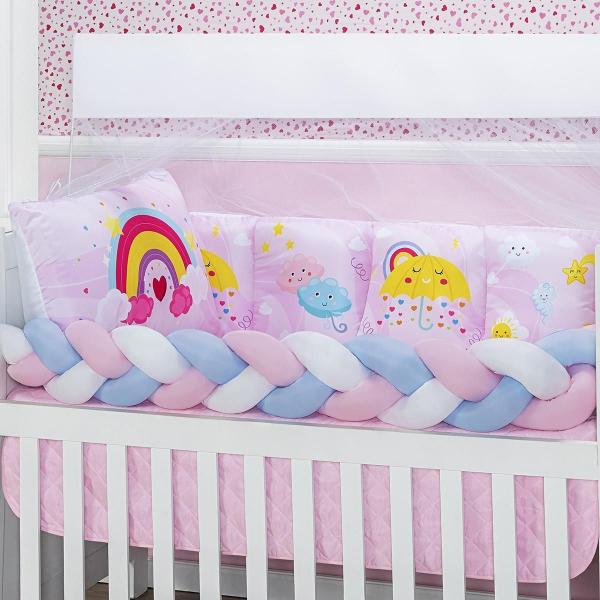 Imagem de Kit Americano Berço Baby Zoo Estampado 10 Peças Bebe Luxuoso