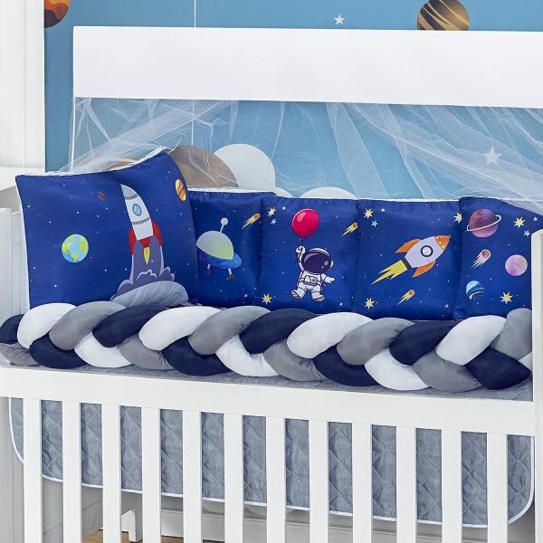 Imagem de Kit Americano Berço Baby Zoo Estampado 10 Peças Bebe Luxuoso