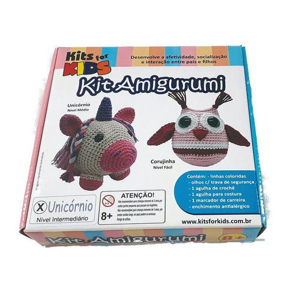 Kit Amigurumi Crochê - Unicórnio - Kits for Kids Imagem de Kit Amigurumi Crochê - Unicórnio - Kits for Kids