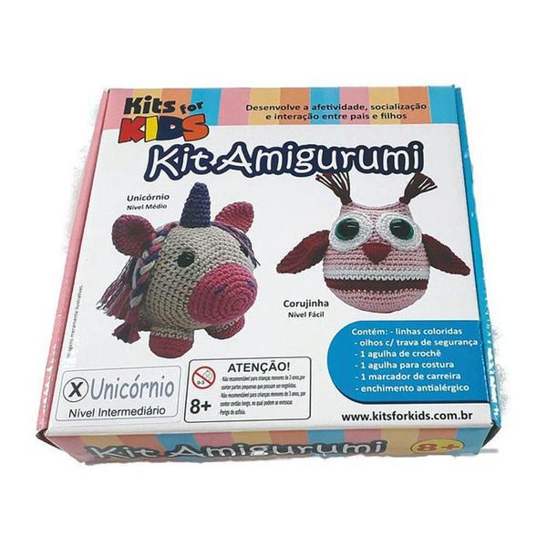 Imagem de Kit Amigurumi Crochê Unicórnio Kits For Kids