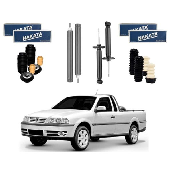 Imagem de Kit amortecedor dianteiro traseiro nakata original volkswagen saveiro 1.6 1.8 2.0 98/.. G2/G3/G4