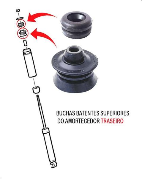 Imagem de Kit Amortecedor Traseiro E Bucha Corsa Celta Prisma Classic