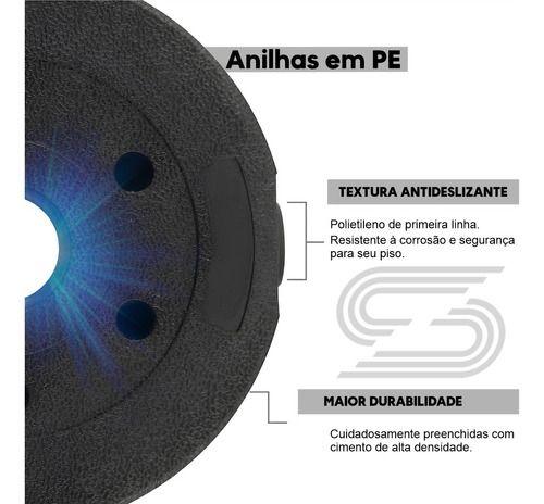 Imagem de Kit Anilhas 4 X 5 = 20kg - Plástico ABS