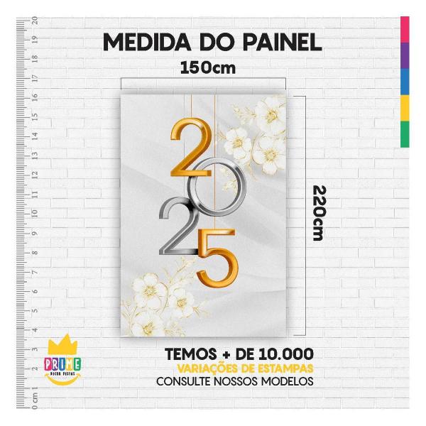 Imagem de Kit Ano Novo Reveillon Painel Redondo + Trio Cilindro +