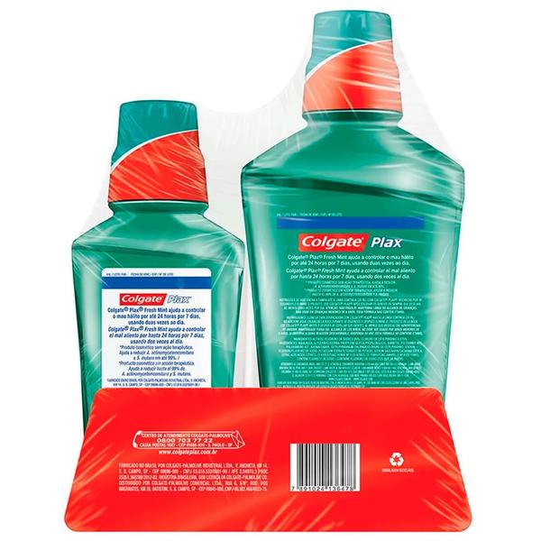 Imagem de Kit Antisséptico Bucal Plax Fresh Mint 500ml + Plax 250ml