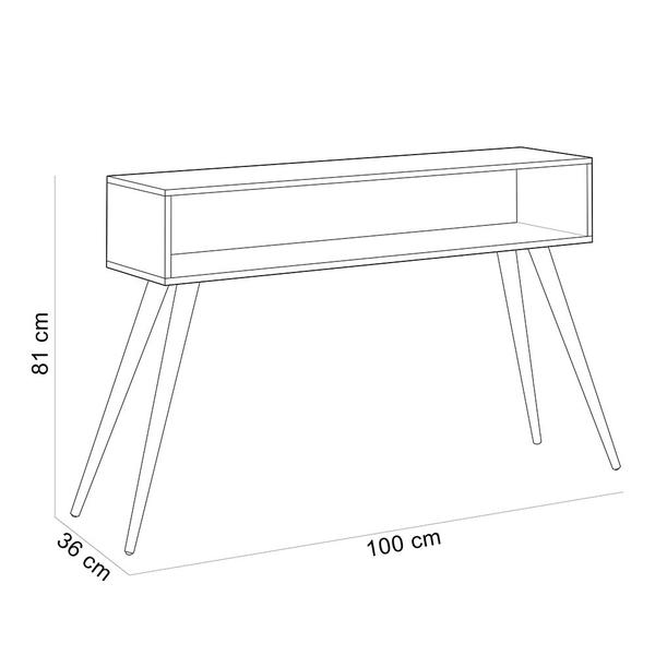 Imagem de Kit Aparador com Mesa de Centro Mônaco E Espelho Adnet 54cm Preto L03 Branco - Lyam Decor