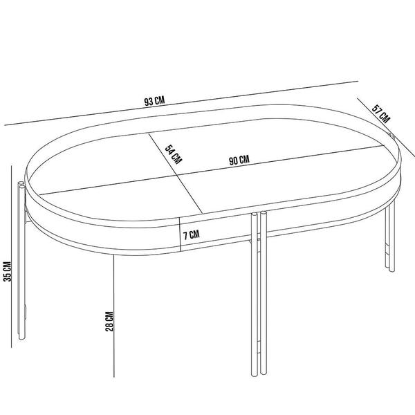 Imagem de Kit Aparador Para Sala Estar Industrial com Mesa Centro Caramelo Nord L05 Nature Preto - Lyam Decor