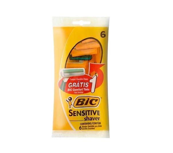 Imagem de Kit Aparelho de Barbear Bic Sensitive Shave  ps com 12