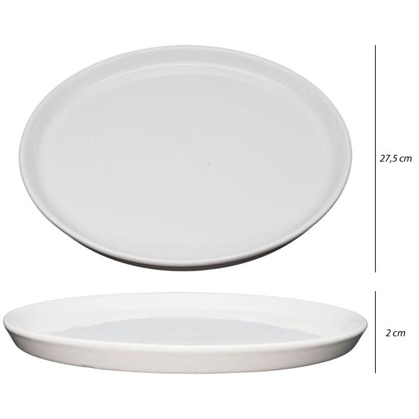 Imagem de Kit Aparelho De Jantar Jogo C/ 4 Unidades Em Ceramica Branco