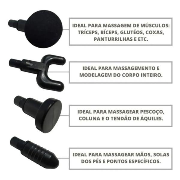 Imagem de Kit Aparelho Para Massagem e Relaxamento Muscular + Massageador Facial Ultrassônico