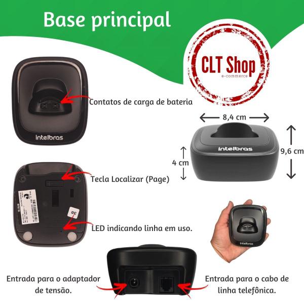 Imagem de Kit Aparelho Telefone Sem Fio Bina GSM 3G e 2 Ramal Incluso