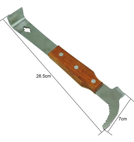 Imagem de Kit Apicultura Formão Inox + Fumegador Inox pequeno 22cm