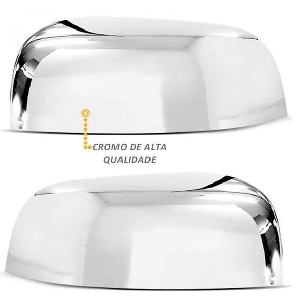 Imagem de Kit Aplique Capa Cromada Retrovisor Maçanetas Ranger 2016