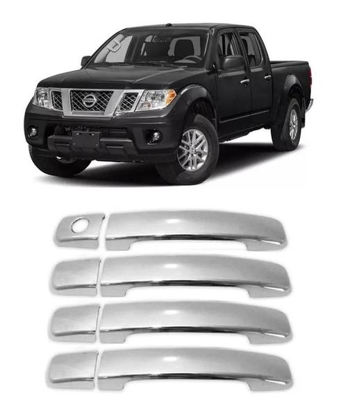 Imagem de Kit Aplique Cromado Capa Maçanetas Nissan Frontier 2008-2016