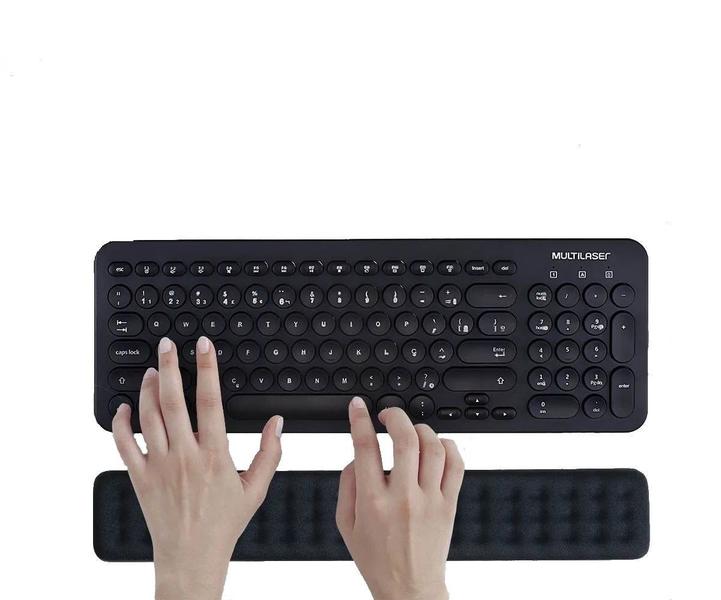 Imagem de Kit Apoio de Pulso Teclado Mousepad Ergonômico Base Antiderrapante Multi AC65