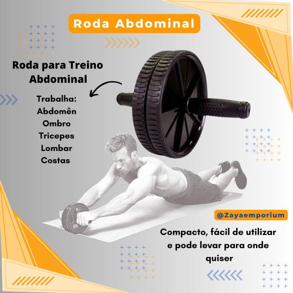 Imagem de Kit Apoio Para Flexão Barra + Corda + Roda Abdominal Exercício Treine Em Casa