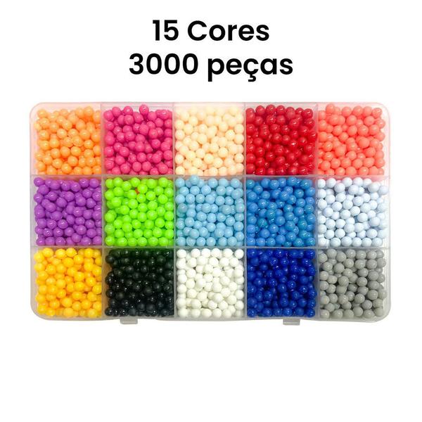 Imagem de Kit Aquabeads Completo 3000 Peças Bolinhas Mágicas Animais