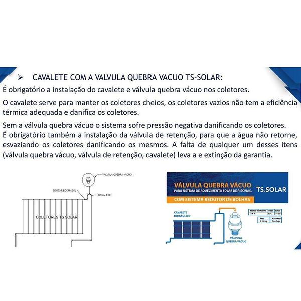 Imagem de Kit aquecedor piscina solar 20 placas 4 mt + válv quebra vácuo