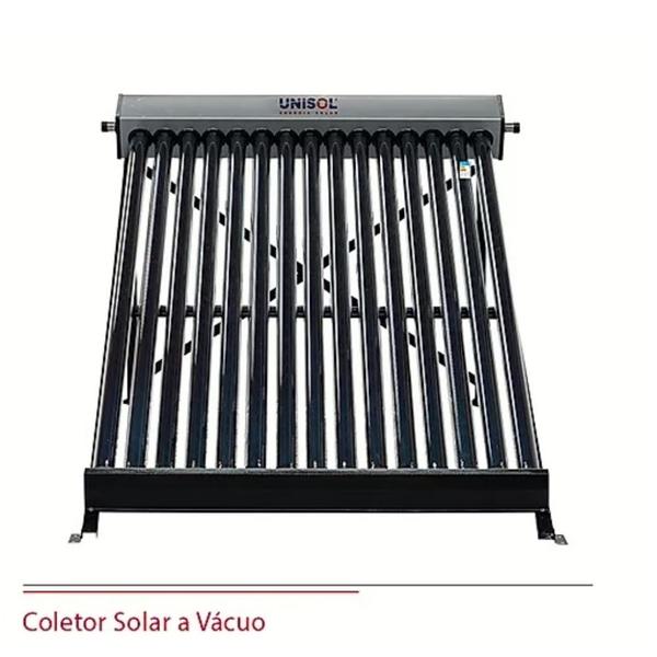 Imagem de Kit Aquecedor Solar 600 Litros Nível Coletor Vácuo 30 Tubos