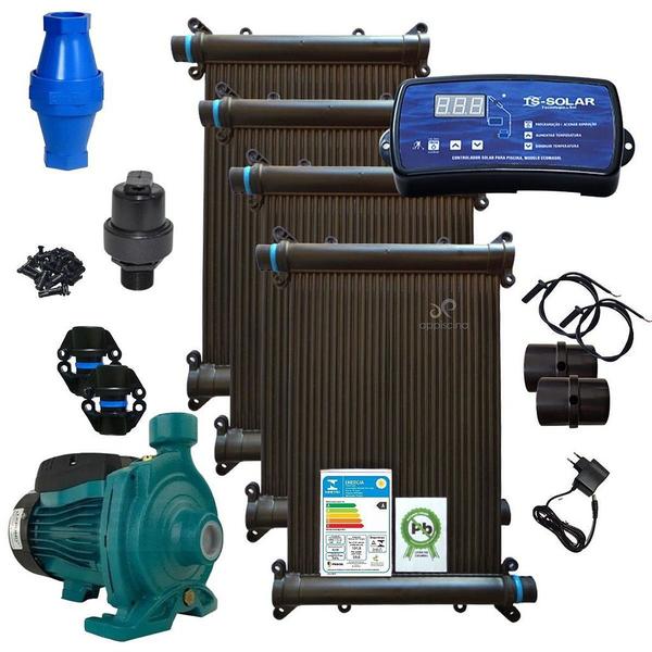 Imagem de Kit Aquecedor Solar Piscina 16 Placas 3m + Kit Completo