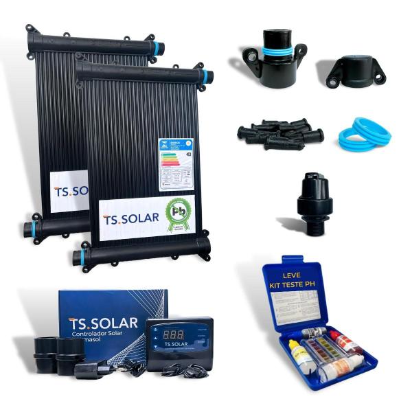 Imagem de Kit Aquecedor Solar Piscina  Com 20 Placas 3mt +cdt+valvula