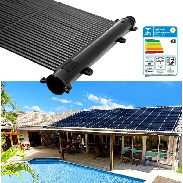 Imagem de Kit Aquecimento Solar para Piscinas de até 08m² ou até 12 mil litros TekSol com Controlador de Temperatura Bivolt