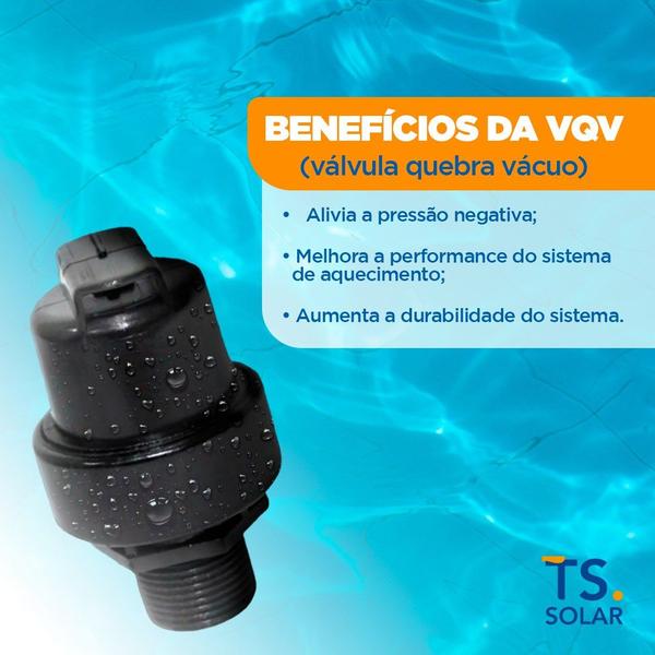 Imagem de Kit aquecimento solar piscina 6 placas 4mt control+valvs