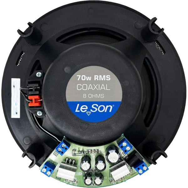 Imagem de Kit Arandela Redonda 6" Leson 2LSREDPT 70W RMS Preta - PAR / 2