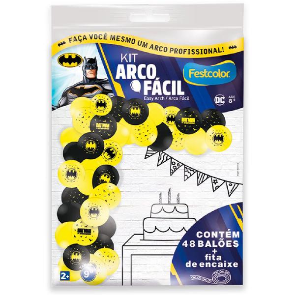 Imagem de Kit Arco Fácil - Batman  - 1 unidade - Festcolor - Rizzo